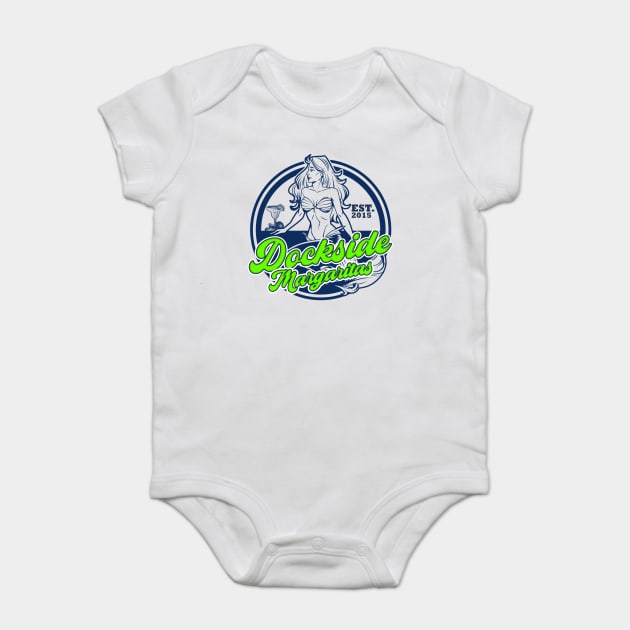 Dockside Margaritas near the Boathouse- Mermaid edition Orlando Florida Baby Bodysuit by Joaddo